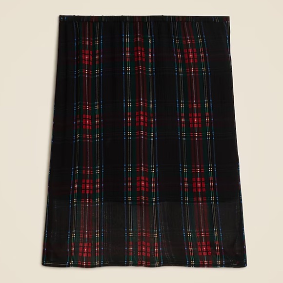NWT J.Crew Gwen knee-length layered slip skirt in tartan crinkle chiffon (small) - Picture 4 of 4